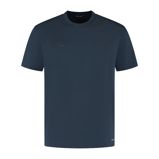 ECHO2 - ROUND NECK  - PREMIUM INTERLOCK TEE - DARK BLUE - NEW  STYLE AND FABRIC