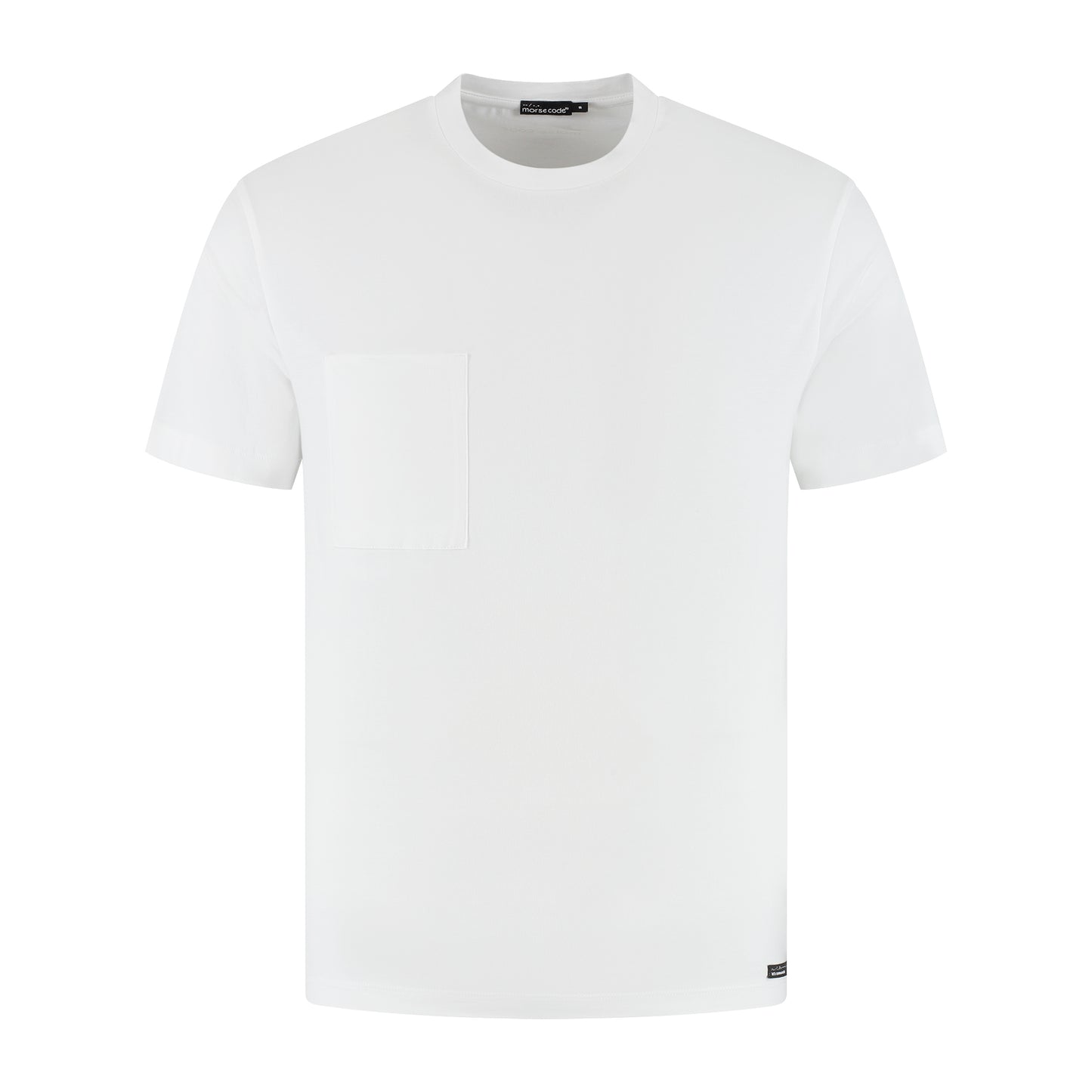 ECHO2 - ROUND NECK - PREMIUM LIGHT WEIGHT TEE - WITH POCKET - WHITE - NEW STYLE AND FABRIC