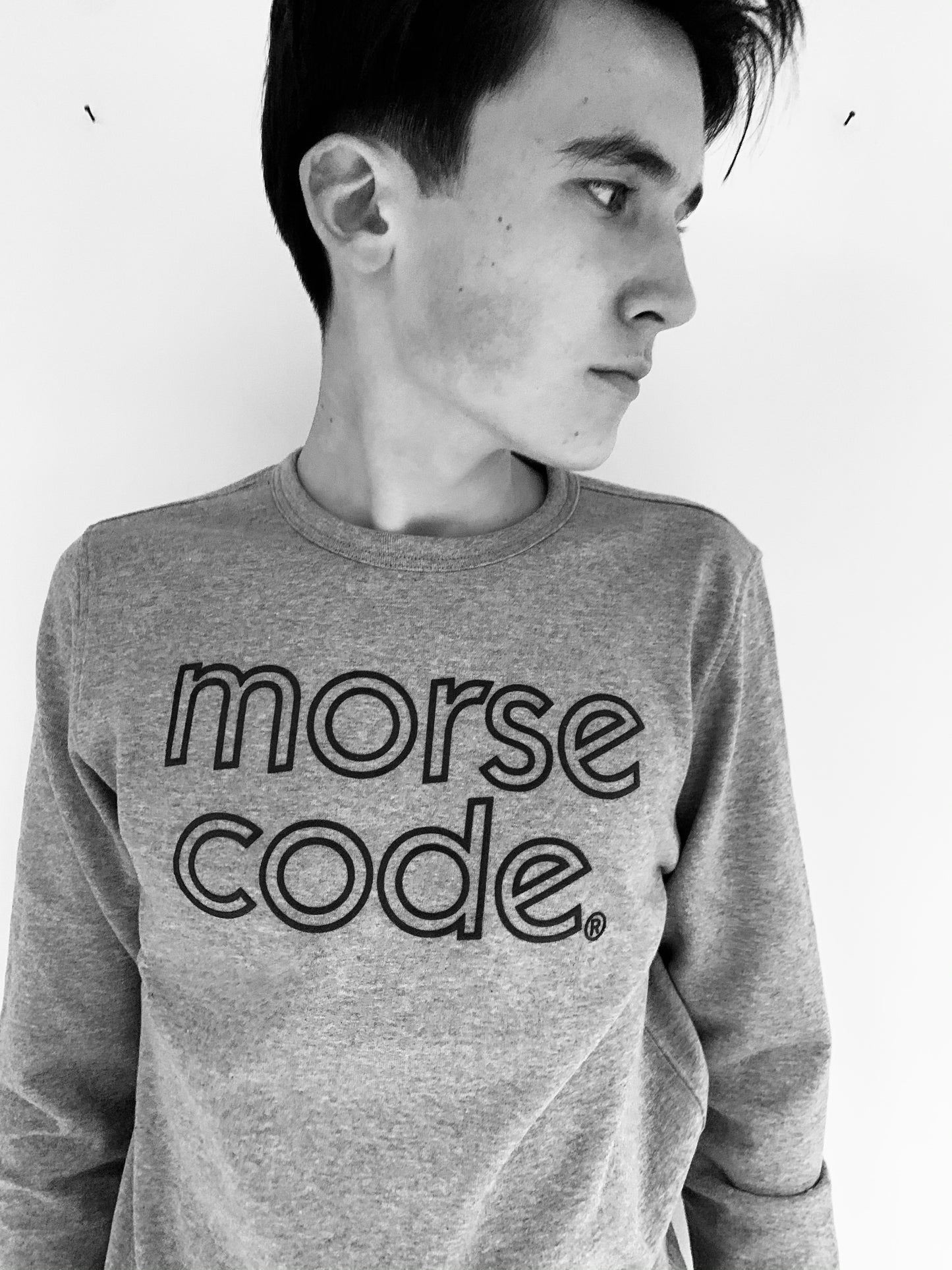 HOTEL1 - BRAND SWEAT - GREY MELANGE - last pieces