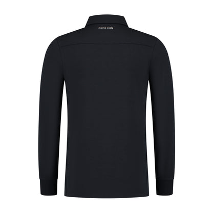 ALPHA8 - LONG SLEEVE - POLO SHIRT - LIGHT SWEAT/MODAL STRETCH - NAVY - NEW STYLE